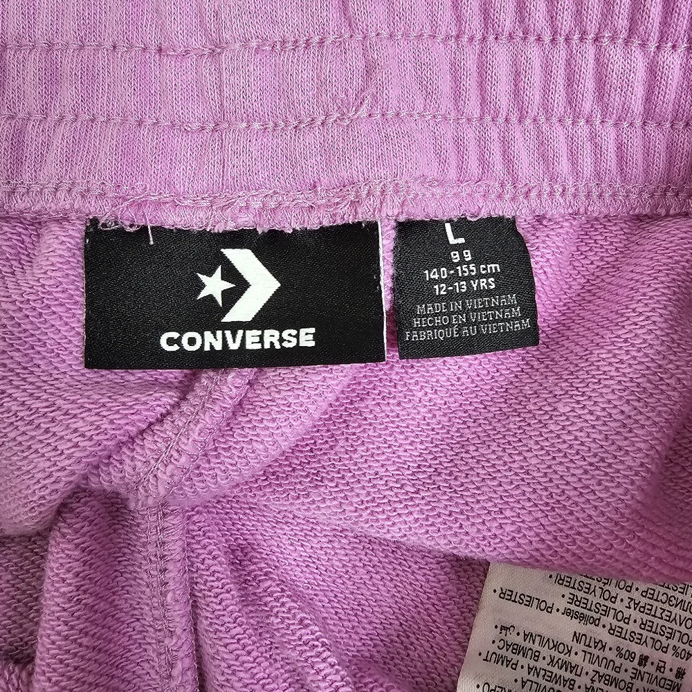 Converse Girls Lilac Purple Terry Athletic Shorts Size Large